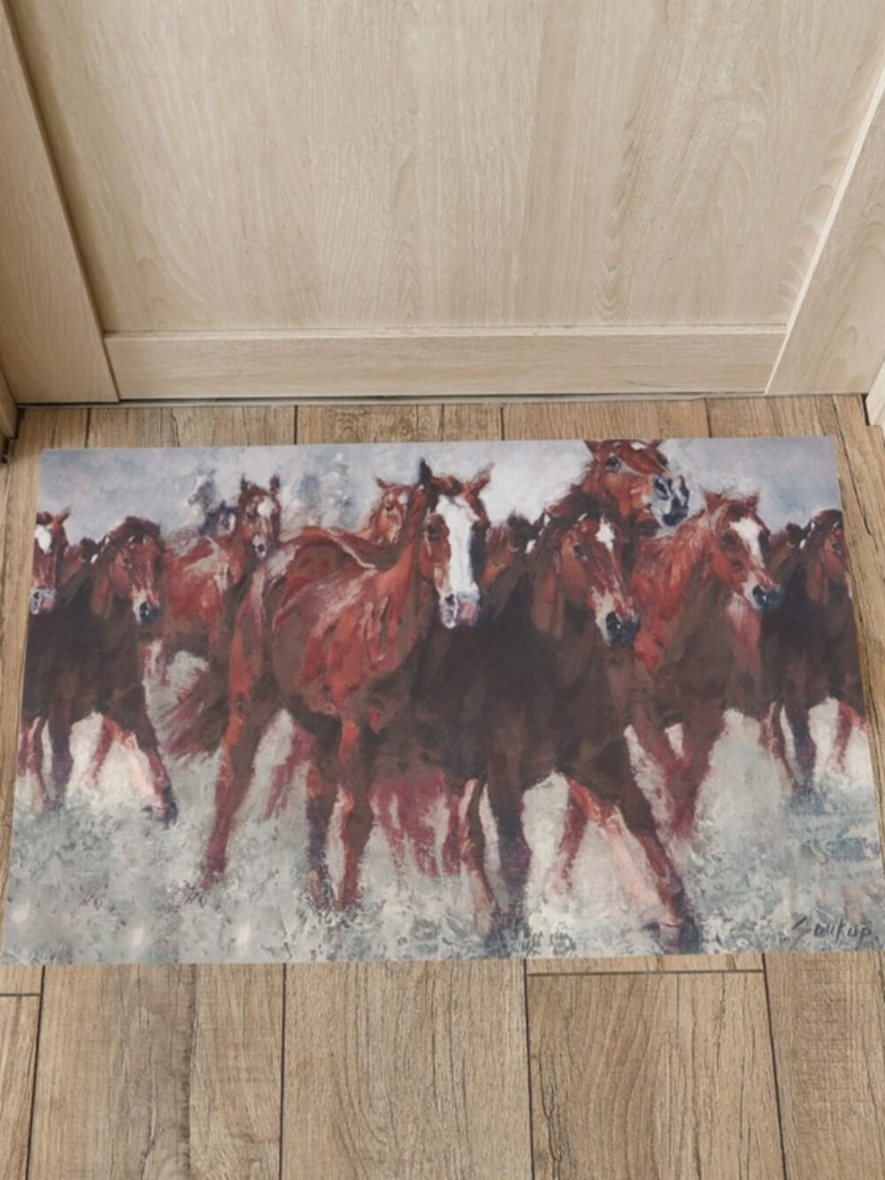 New Running Horses Rug Mat